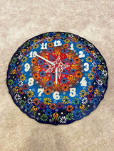 Handmade Ceramic Wall Clock, Decorative Ceramic Plate Clock, Unique Home Decor