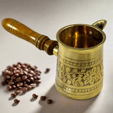 Handmade Flat Coffee Pot High Quality Gold & Silver - Free Engraving
