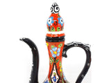 Handmade Handprinted Turkish Ceramic Ewer Pitcher Vase Home Decor