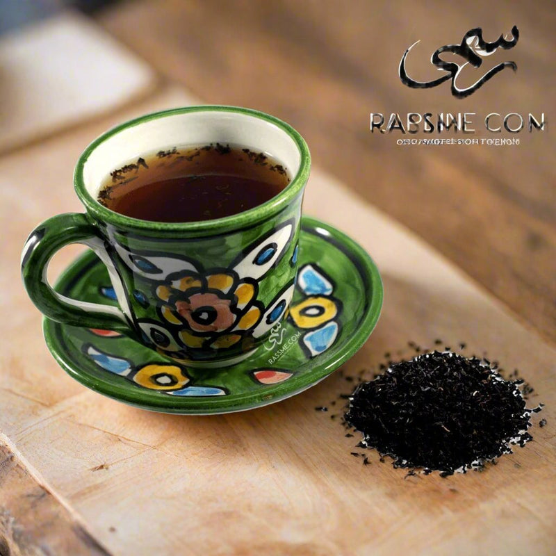 Handmade High Quality Ceramic Holy Land Floral Color Tea Cup
