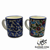 Handmade in Palestinian Ceramics Floral Mug Pottery