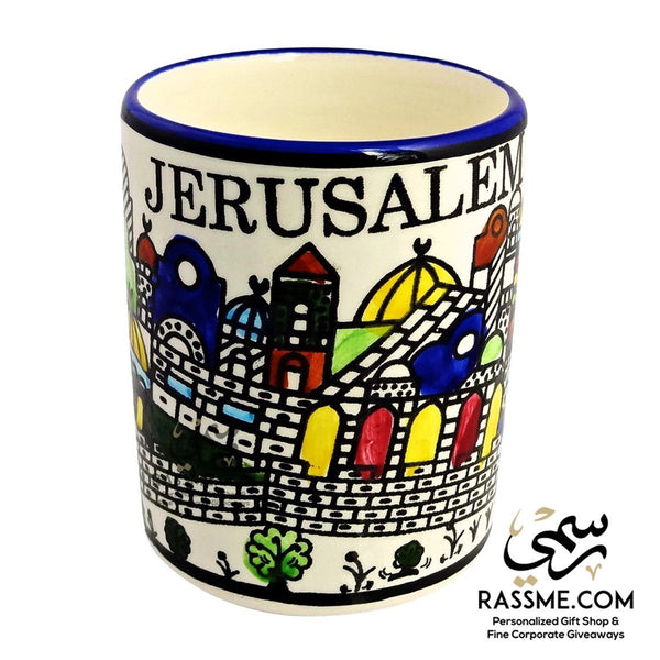 Handmade in Palestinian Ceramics Jerusalem Mug Pottery