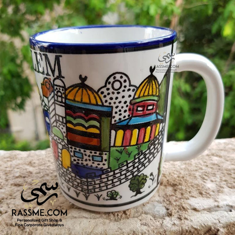 Handmade in Palestinian Ceramics Jerusalem Mug Pottery