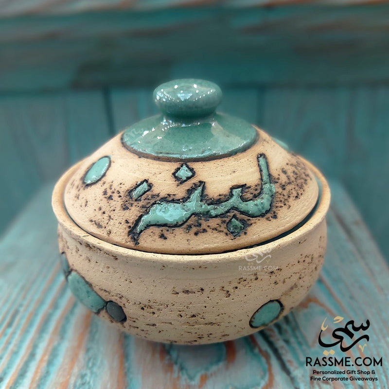 Handmade Nabateans Labneh Bowl- صحن لبنة فخار