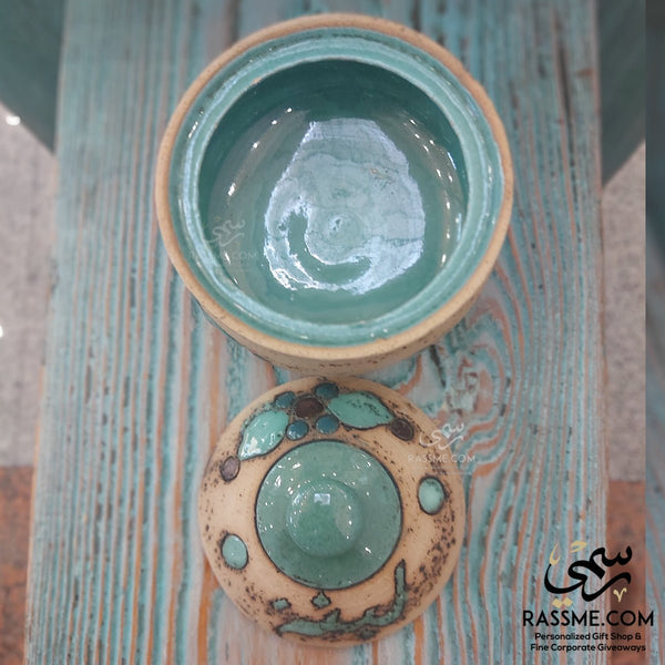 Handmade Nabateans Labneh Bowl- صحن لبنة فخار