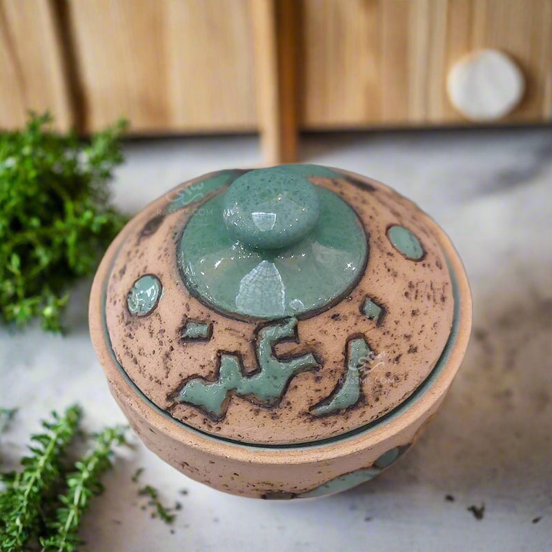 Handmade Nabateans Thyme Bowl - صحن زعتر فخار