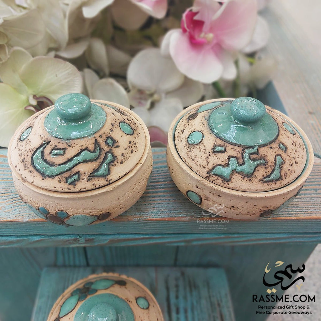 Handmade Nabateans Thyme & Oil bowls - صحن زيت و زعتر