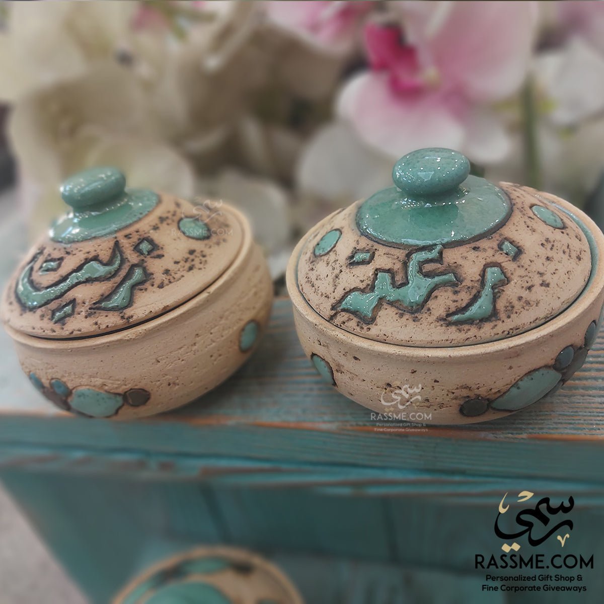 Handmade Nabateans Thyme & Oil bowls - صحن زيت و زعتر