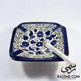 Handmade Palestinian Ceramic Floral Ashtray Pottery