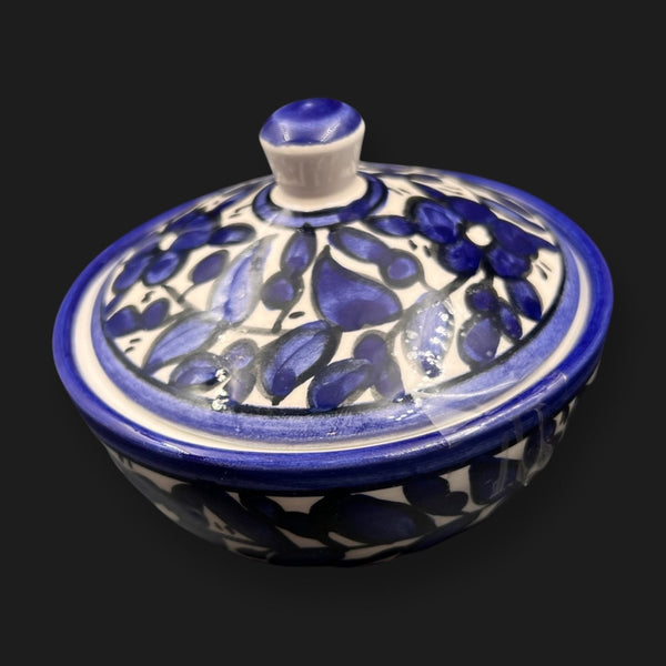Handmade Palestinian Ceramic Floral Bowl Pottery Tureen