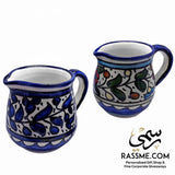 Handmade Palestinian Ceramic Milk Pourer Cream Pitcher Pottery