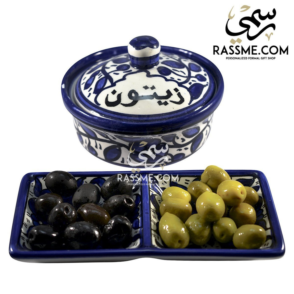 Handmade Palestinian Ceramic Olive Bowl Pottery