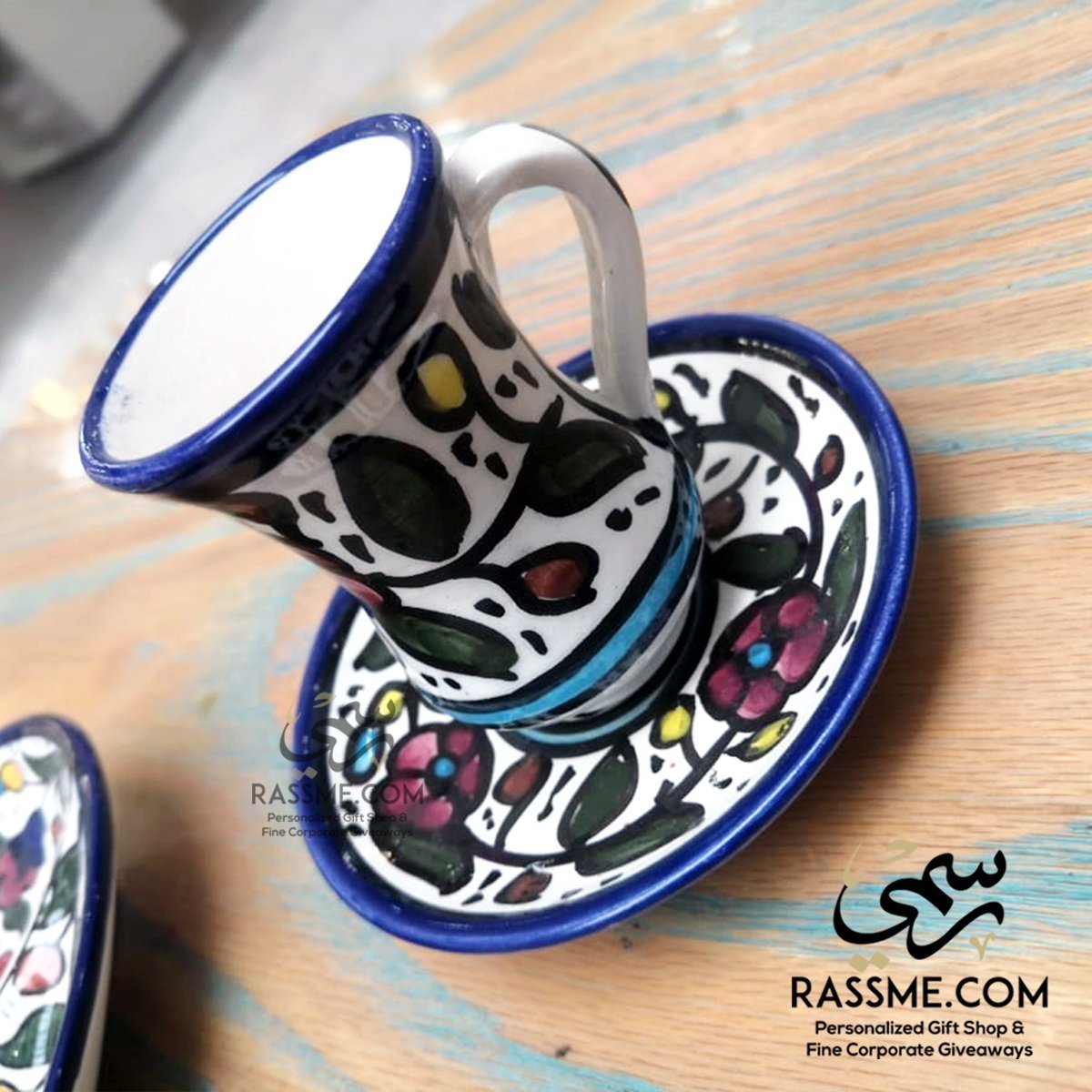Handmade Palestinian Ceramic Tea Cup Pottery - Rassme