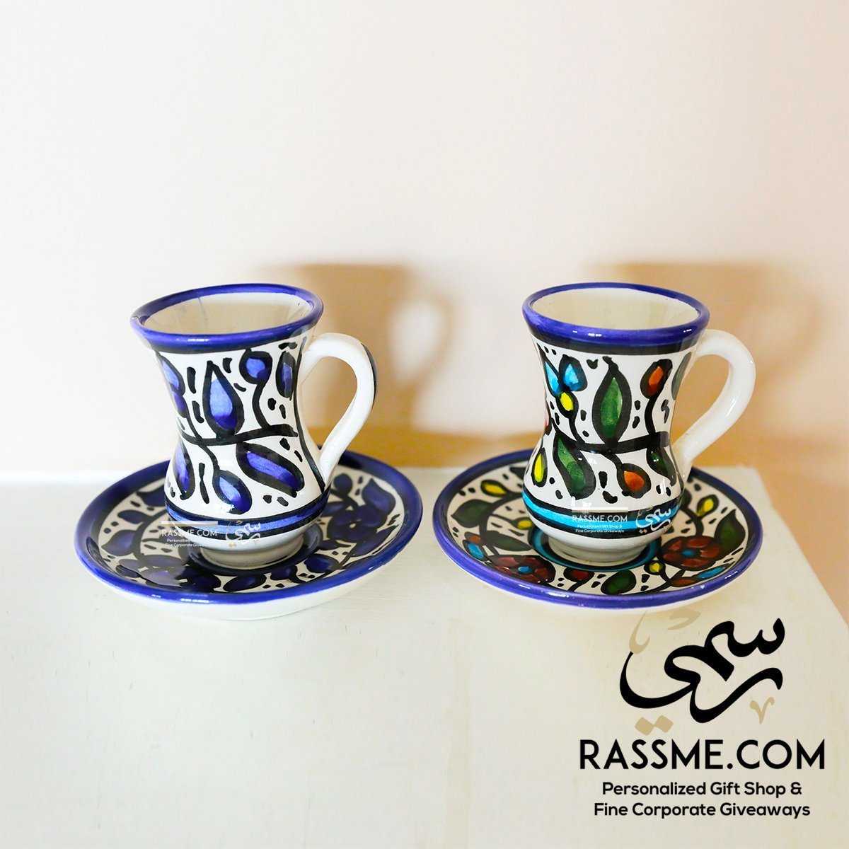 Handmade Palestinian Ceramic Tea Cup Pottery - Rassme