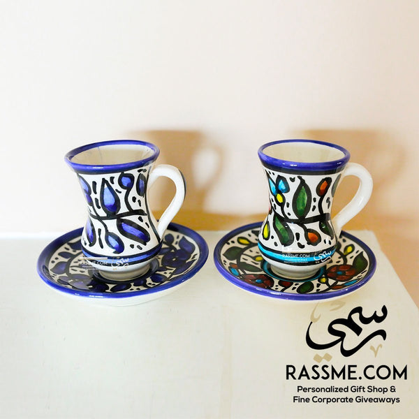 Handmade Palestinian Ceramic Tea Cup Pottery