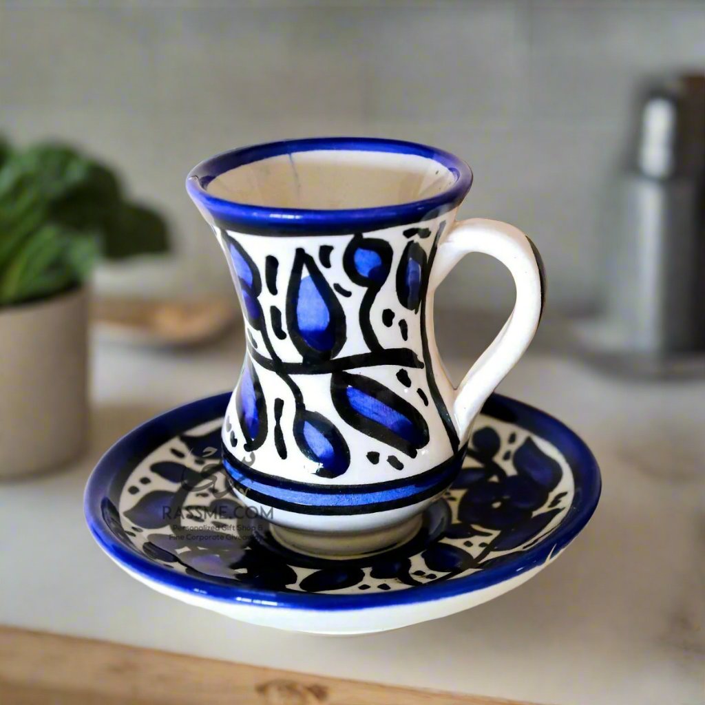Handmade Palestinian Ceramic Tea Cup Pottery - Rassme