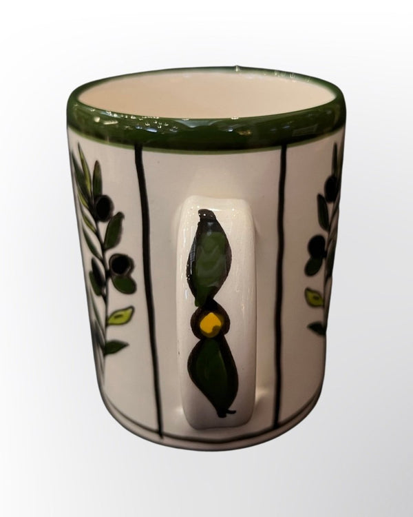 Handmade Palestinian Mug Handala Ceramic Floral Pottery