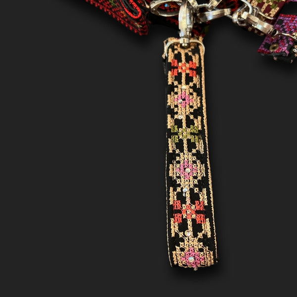 Handmade Tatreez Embroidery Keychain