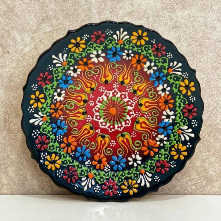 Handmade Traditional Turkish Tile Plate Decorative Plate Wall Hanging Plate