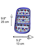 Hebron Blue Ceramic 3 SECTION PLATE