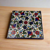 Hebron Blue Ceramic Coaster Hand-Colored