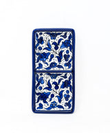 Hebron Ceramic Blue bowl SMALL 2 SECTION RECTANGLE PLATE