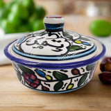 Hebron Ceramic pottery Date Plate with Lid
