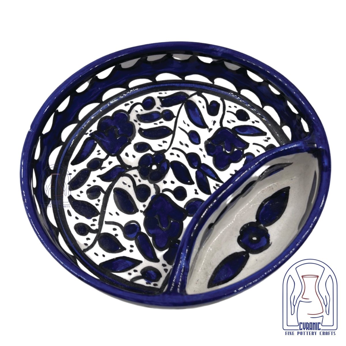 Hebron ceramic pottery Divided plate Zaitoun