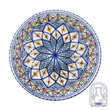 Hebron Ceramic Round Plate with Geometric Star