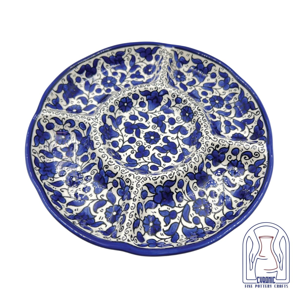 Hebron ceramic pottery Plate Divided