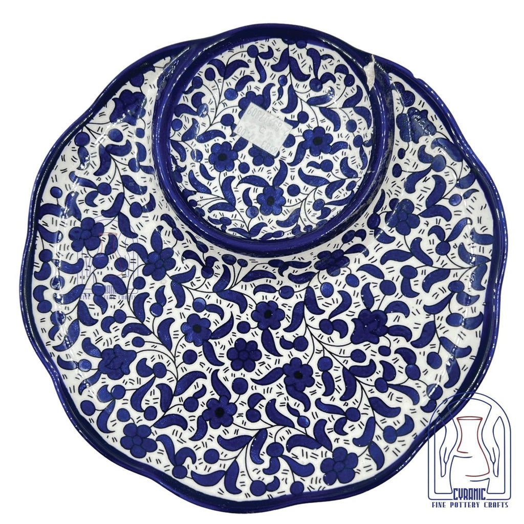 Hebron ceramic pottery Plate Divided