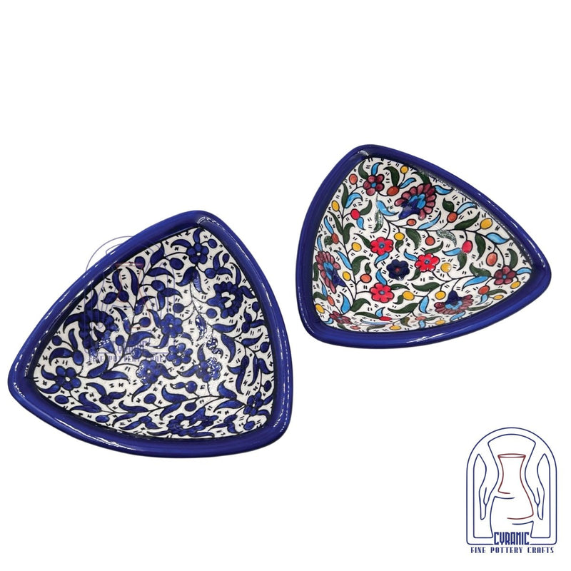 Hebron ceramic pottery Plate Triangle
