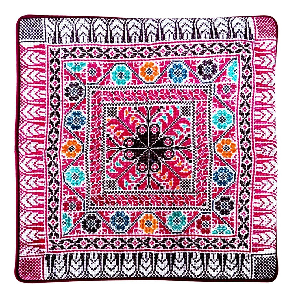 High Quality Handmade Embroidery Cushion Cover Pink