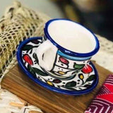 High Quality Palestinian Floral COFFEE CUP WITH SAUCER 4 OZ