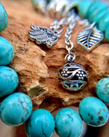 High Quality Turquoise Prayer Beads and Hand Calligraphy Wooden Nabataeans Box Set