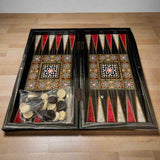 High Quality Wooden Backgammon and Chess with Stones, chips and dice