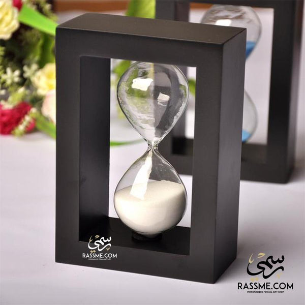 Hourglass Sand Clock Wooden Frame - Free Engraving