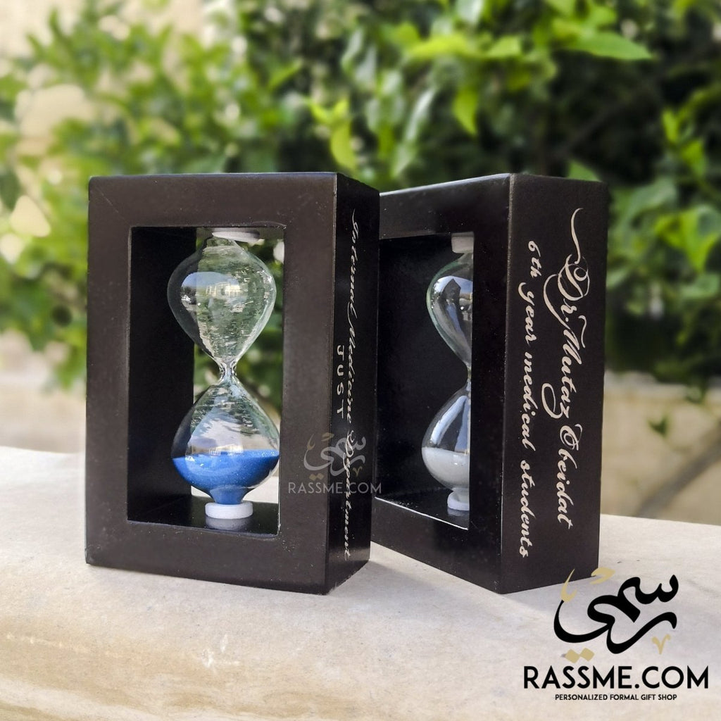 Hourglass Sand Clock Wooden Frame - Free Engraving