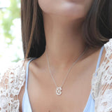 Dainty Monogram Necklace • Custom Block Monogram Initials Necklace • Personalized Name Jewelry • Bridesmaids Gifts