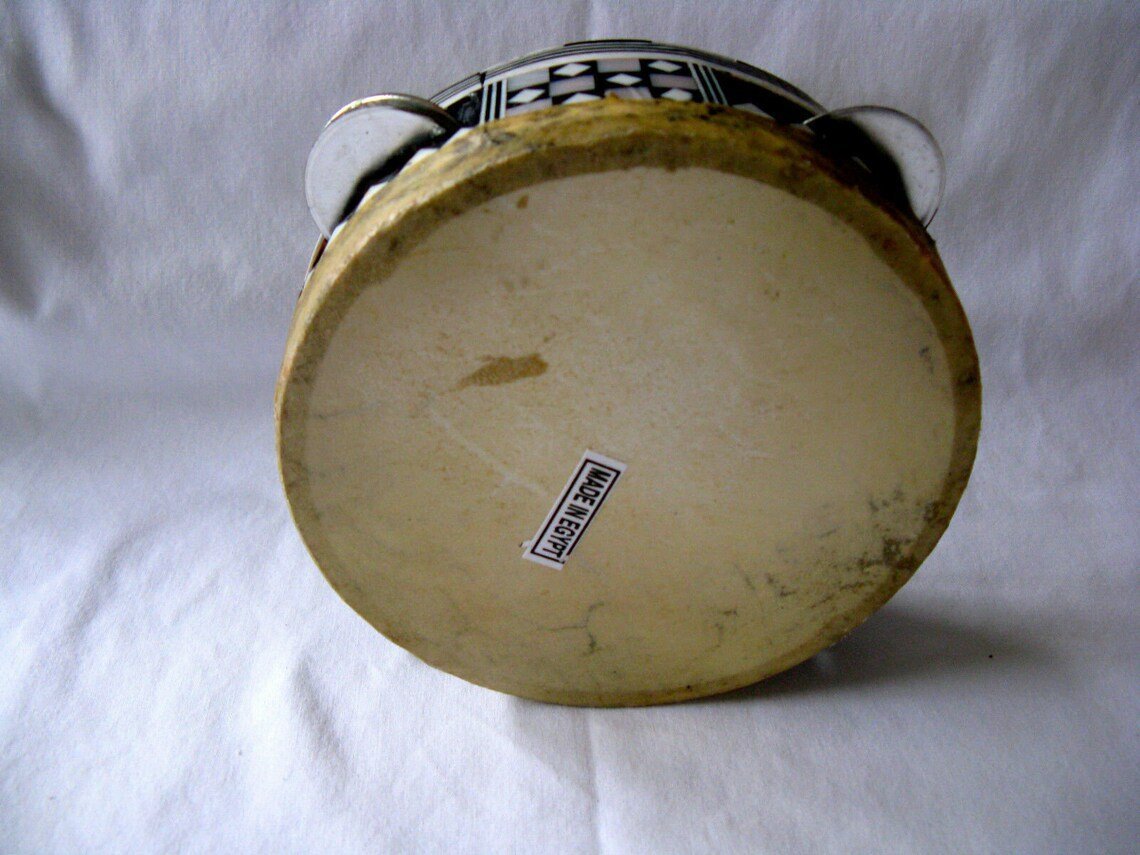 Handcrafted Arabian Daf Drum Goat and Wood