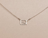 Personalized Initial Necklace with a Heart, Dainty silver necklace, Letter necklace, Monogram Necklace