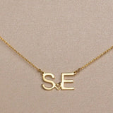 Personalized Initial Necklace with a Heart, Dainty silver necklace, Letter necklace, Monogram Necklace