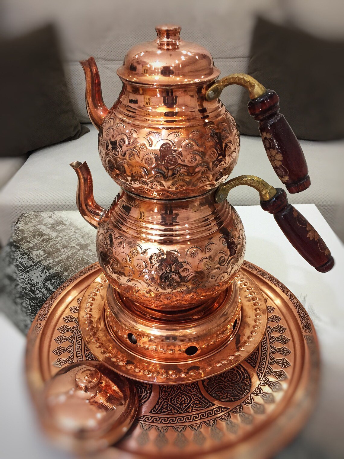 Handmade Copper Kettle, Vintage Style Tea Kettle, Herbal Teapot, Coffee Pot Samovar سماور