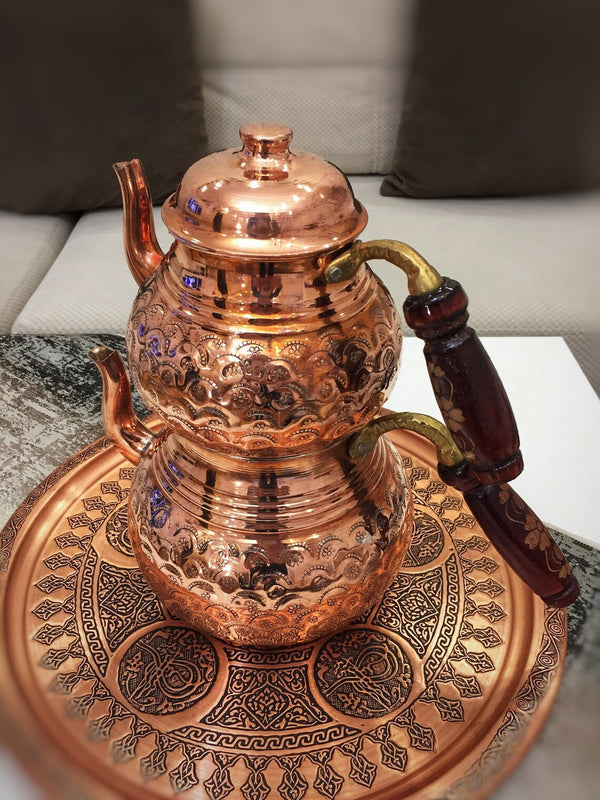 Handmade Copper Kettle, Vintage Style Tea Kettle, Herbal Teapot, Coffee Pot Samovar سماور