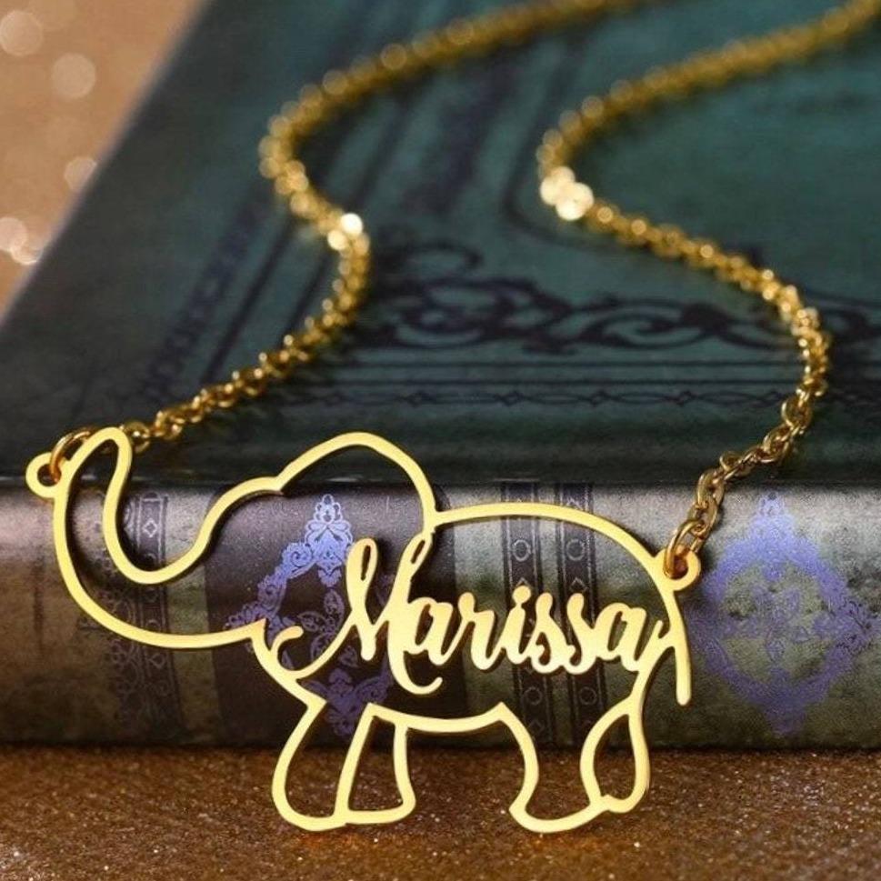 Custom 2025 elephant necklace