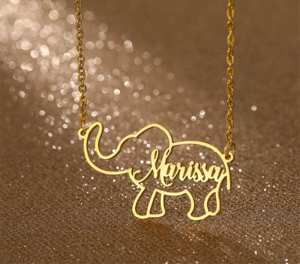 Custom elephant clearance necklace