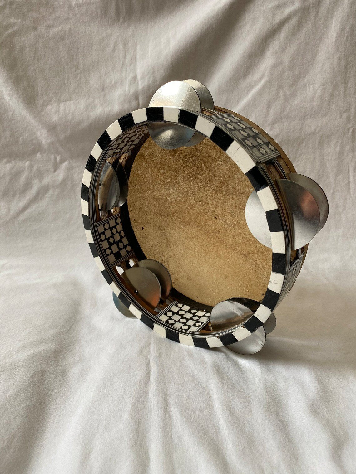 Handcrafted Arabian Daf Drum Goat and Wood