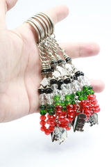 Palestine Key chain Beads - Palestine map - Palestine Flag
