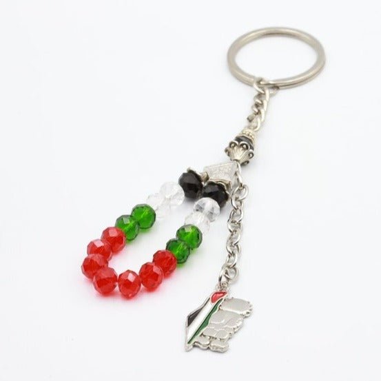 Palestine Key chain Beads - Palestine map - Palestine Flag