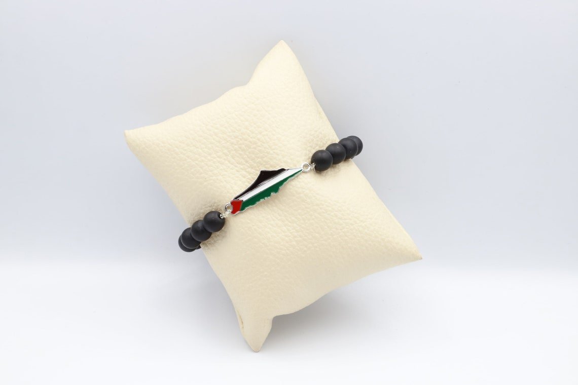 Palestine Flag Map Design Bracelet